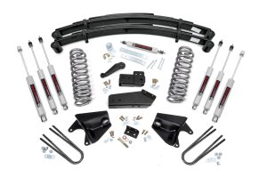 Ford Bronco Suspension Lift Kit - Front + Rear - Rough Country - Quad Front Shocks + Rear Springs - '80-'96 Ford Bronco Suspension Lift Kit - Front + Rear - Rough Country - Quad Front Shocks + Rear Springs - '80-'96
